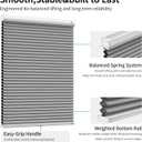 MYshade Cordless Blackout Cellular Shades for Windows, Honeycomb Window Shades with Thermal Insulation, Child & Pet Safe Room Darkening Shade, Easy Install,35" W x 72" H, Grey