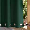 NICETOWN Canvas Outdoor Curtains for Christmas 2 Panels, Dark Green, W52 x L84 per Panel - Waterproof & Windproof Sun Shades with Grommet & Back Tab & Rod Pocket, Free Rope for Bottom Fixing