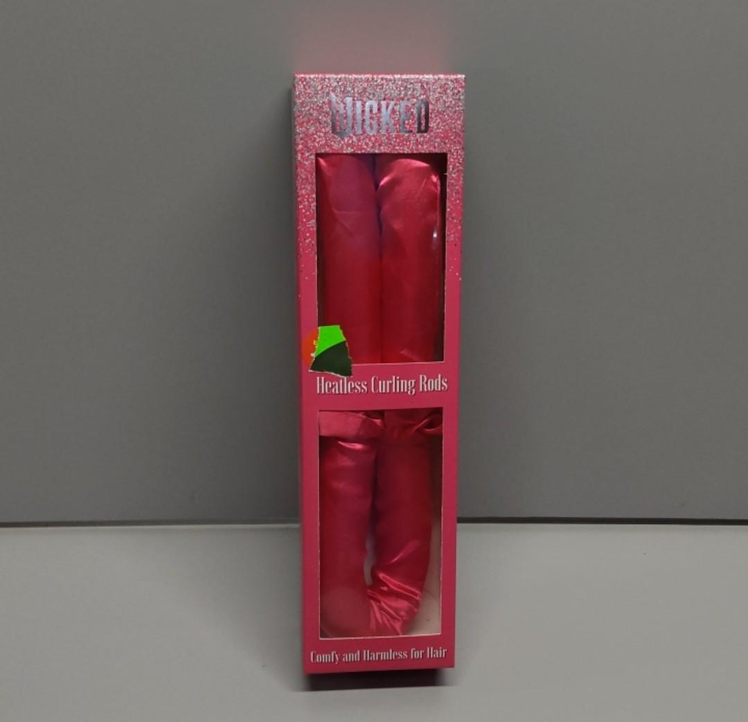 Wicked Heatless Curls Overnight Rods Heatless Hair Curler Velvet Satin Jumbo Flexi Rods to Sleep in, No Heat Overnight Sleeping Blowout Curls Wave Styling Tools