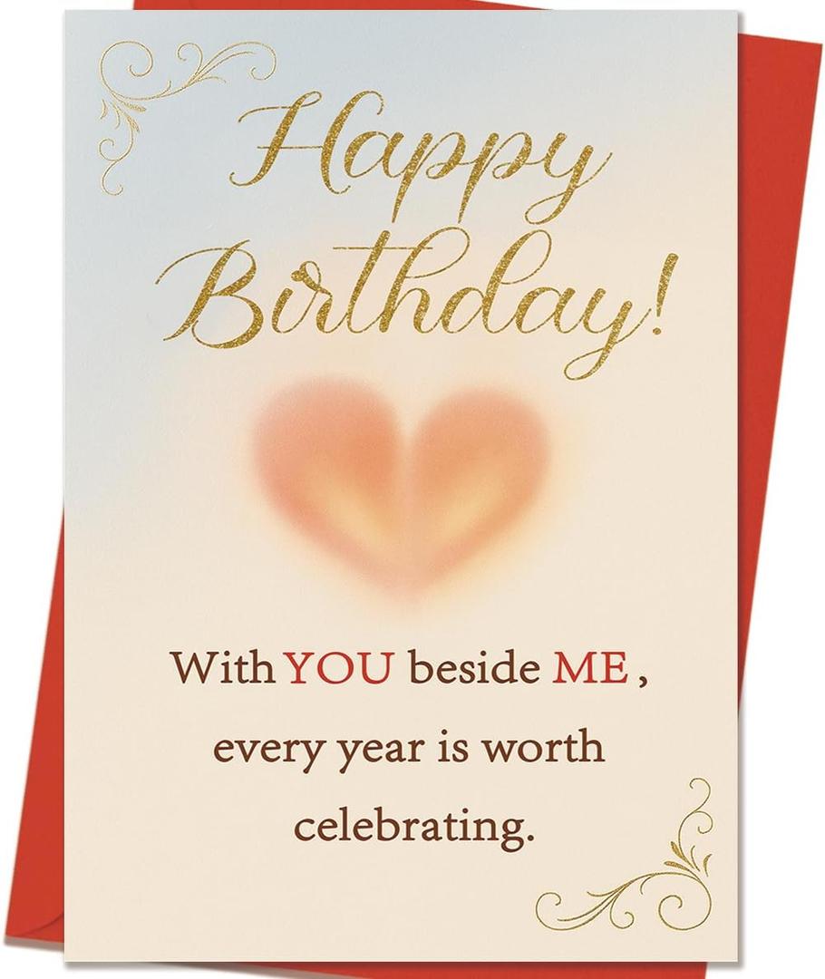 Mcduldul Romantic Birthday Cards Gifts for Husband Wife Boyfriend Girlfriend Couple, Funny Birthday Decoration for Men Women Him Her 5 Pack