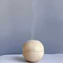 9 Holes Handmade Natural Marble Round Incense Burner Holder for Meditation Decorative Room/Kitchen/Coffee Shop (Beige Travertine Stone)