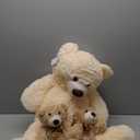 MorisMos Giant Teddy Bears with Babies, 36inch Large Mommy Bear with 2 Babies Stuffed Animals for Baby Shower, Big Bear Plush (Beige Brown)