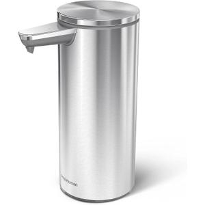 simplehuman 9 oz. Touch-Free Rechargeable Sensor Liquid Soap Pump Dispenser, Brushed Stainless Steel