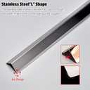 Wall Corner Guards to Protect Walls, 1 Pack Edging Trim Strip Table Bumper Window Sill Protector 90° Angle Molding, Silver Reflective (45")