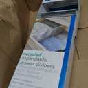 iDesign Recycled Plastic Adjustable Drawer Dividers- Set of 2 - Clear