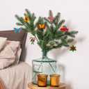 JIALEIXI Wooden DIY Christmas Ornaments, 42PCS Christmas Tree Decorations, Wooden Art Magnets Crafts Painting Kit Hanging Decorations for Home Party Holiday Indoor