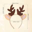 Reindeer Headband Adult for Christmas Cosplay Party Accessories - Women Reindeer Antler Hair Hoop Festive Headpiece Costume Accessories Plush