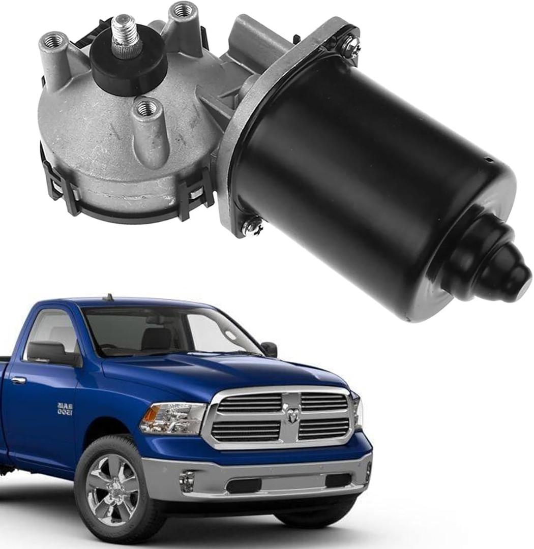 Front Windshield Wiper Motor Compatible with Ram 1500 2500 3500 4500 5500 2011-2017 | Ram 1500 2009-2010 Replace 4-Pin Wiper Motor 68050422AA, 68050422AC