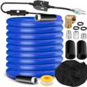 BHB Upgraded 100 FT Heated Water Hose 5/8"ID Compatible With RV -45 Antifreeze Energy Saving Thermostat RV Accessories, With Storage Bag And 4 Types Of Adapters