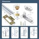 36in Bifold Door Hardware Kit, One-Piece Track, Steel