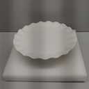 White Cake Stand, 10 Inch Cake Stands for Tea Party, Round Dessert Stand for 8 Inch Cake, Small Cake Plate Cupcake Stand for Dessert Table Display, Ruffle Trim