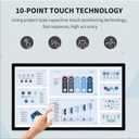 43 inch Capacitive Multi-Touch Screen Industrial Monitor, 16:9 Display 1920 x 1080P, Built-in Speakers, USB, VGA, DP & HD-MI Ports, Digital Signage Displays and Player for Advertising