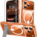 xiwxi for iPhone 17 Pro Case with Kickstand,[Compatible with Magsafe][1*Screen Protector],Military-Grade Protection & Anti-Yellowing,Magnetic Phone Case for iPhone 17 Pro,Clear