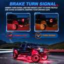 MICTUNING 15.5" V1 RGBW LED Wheel Lights Kit with APP Control & Music Sync Turn Signal, Brake Function, Pure Colors Neon Wheel Rim Lights for Trucks, SUVs, Cars (4PCS, Single Row)