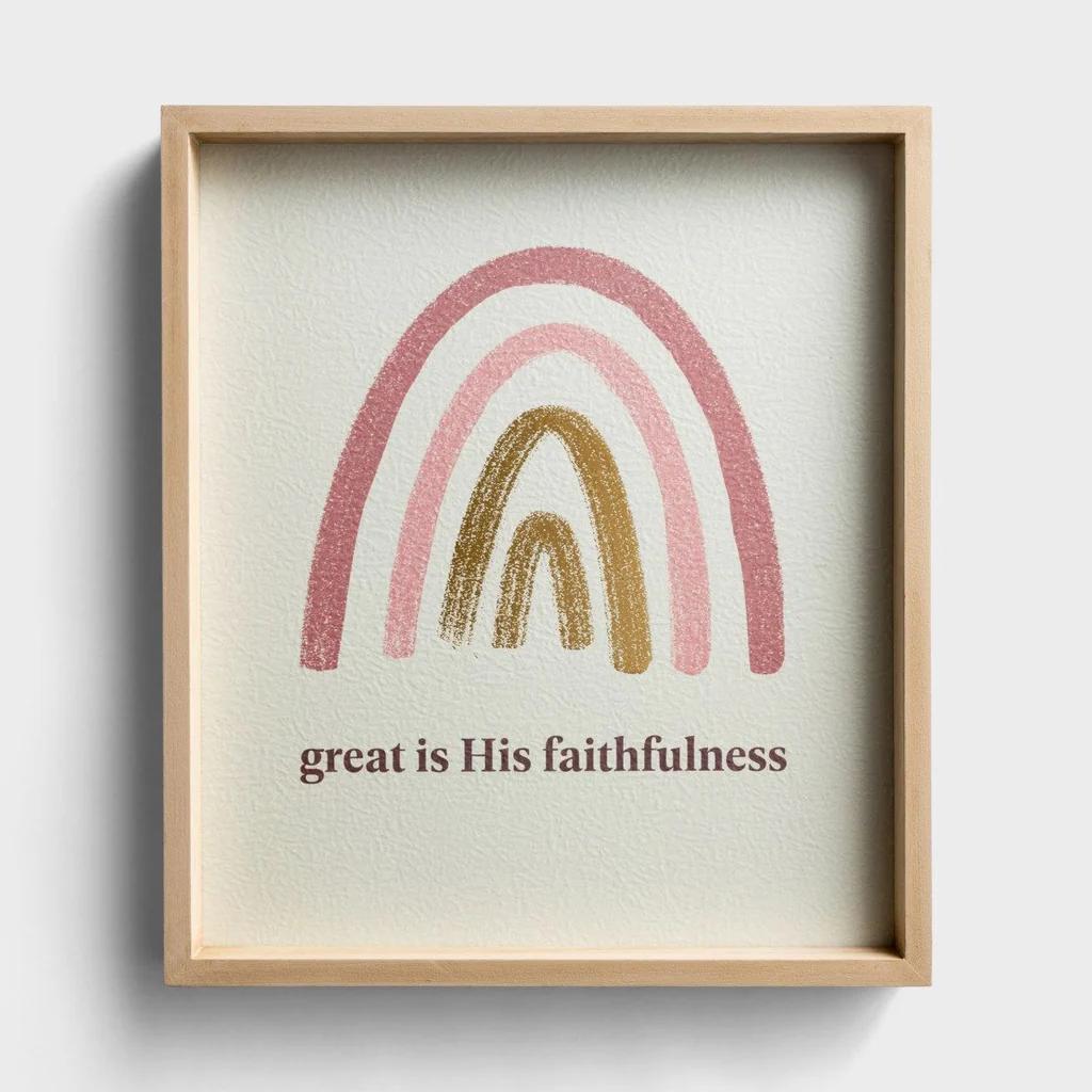 Great In His Faithfulness Wall Decor 14x16 Inches 
