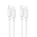 2 Pack 3.3ft/1m USB C to USB C Cable for iPhone 17 16 15 Pro Max, iPad Pro 13 12.9 11 inch, iPad Air 5 4, Mini 6, MacBook Air MacBook Pro Charger, Pixel 7 Pro, Type C Fast Charging Cord