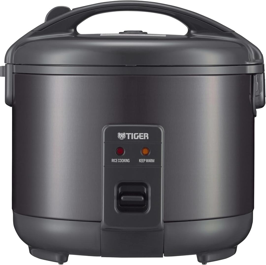 Tiger JNP-S10U-KY 5.5 Cup Capacity White Rice Cooker with Non-Stick Inner Pot, Retractable Power Cord, and Keep Warm up to 12 hours (Obsidian Black)