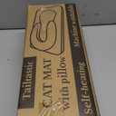 TailTastic Self Warming Cat Bed Mat with U-Shaped Pillow -24"x18" Soft Thickened Thermal Cat Bed, Machine Washable Heat Retention Pad for Indoor Cats