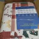 Washable Rugs 5x7 Christmas Area Rug for Bedroom Living Room Non Slip Xmas Dining Room Throw Carpet Washable Kitchen Large Rugs Holiday Dcor Soft Patchwork Christmas Rug for Nursery Home Office, Red