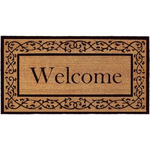 Calloway Mills 120073672WELC Heavy-Duty Extra-Large 3' X 6' Doormat (Natural, Black)