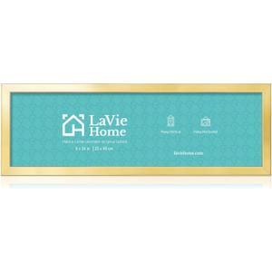 LaVie Home 8x24 Picture Frame Gold, Panoramic Picture Frame for Wall Decoration, Classic Gold Minimalist Style Suitable for Decorating Houses, Offices, Hotels（1 Pack）