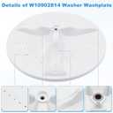 W10902814 Washplate With Cap Replacement for Maytag Washer Plate Parts