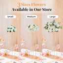 NUPTIO Large Flower Centerpieces for Tables: 17.7 inch Diameter White Artificial Flower Ball Arrangement for Wedding Party Centerpiece - 2 Pcs Fake Floral Rose for Bridal Shower Decorations