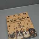 Cute Ceramic Slow Feeder Dog Shape, 1.5 Cups Pet Food Bowl for Small & Medium Breed. Bite-Resistant, Dishwasher Safe, Maze Design to Prevent Fast Eating, Bloat, Choking. Gift for Dog Lovers