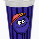 Youngever Kids Tritan Cup with Straws, Reusable 14 Ounce Toddler Cup with Lid and Straw, Unbreakable Kids Tritan Tumbler with Straw (Blueberry)