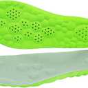SolaraPickleball Insoles for Men Women, 4D Memory Foam Arch Support Inserts, Shock Absorbing, AntiSlip Massage Support, Breathable Comfort for Walking & Sports(Green, Men 9.510.5/Women 10.511.5)