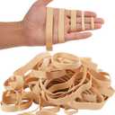 HAIDIBAO-Rubber Bands Assorted Sizes 65Pcs Beige Mixed Wide Elastic Bands for Office Supplies Tactical Rubbers Bands size 105 size#82,size 84,1.5in,2inch