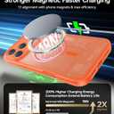 Magnetic Shockproof for iPhone 17 Pro Max Case, [Fit for MagSafe] Military-Grade Protection [Full Camera Coverage] Durable Translucent Matte Cover for iPhone 17 Pro Max Phone Case, Orange