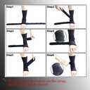 ABIRAM Ankle Brace for Men & Women - Adjustable Support & Compression Sleeve with Wrap for Sprained Ankle, Plantar Fasciitis, Achilles Tendonitis - Breathable Guard for Running, Sports, Recovery