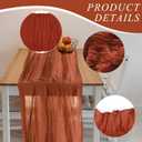 6 Pack Cheesecloth Table Runner 10Ft Christmas Gauze Boho Table Runners for Wedding Decor Bridal Shower Decorations Baby Shower Party, Terracotta (35" x 120")