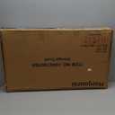 Handwoven Storage Basket with Lid, 178L Plastic Rattan Storage Bin, Leather Buckle & Metal Frame, Large Metal Ring Handles, Storage Trunk for Bedroom, Laundry Room