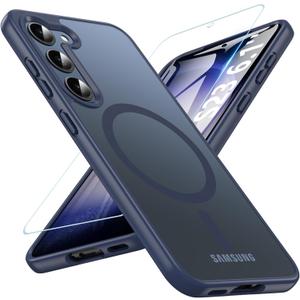 OWKEY for Galaxy S23 Case 6.1'', Magnetic Samsung Galaxy S23 Case for Magsafe with Screen Protector, [Military Grade Protection] Shockproof Phone Cover S23 Case Protective Case for Samsung S23, Blue