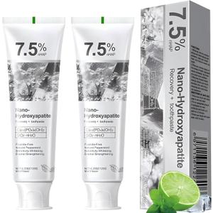 7.5% Hydroxyapatite Toothpaste, 7.5% Hydroxyapatite Toothpaste for Advanced Enamel Protection, Appropriate for Sensitive Teeth, Gentle and Effective Formula, Fresh Mint (2)