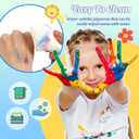 Finger Paint, Finger Painting for Toddlers, Hardcover Travel Finger Paint Kit Include 12 Colors Ink Pad Finger Painting Activity Book, Portable Sensory Activity Develops Creativity, Travel Busy Book for Kids