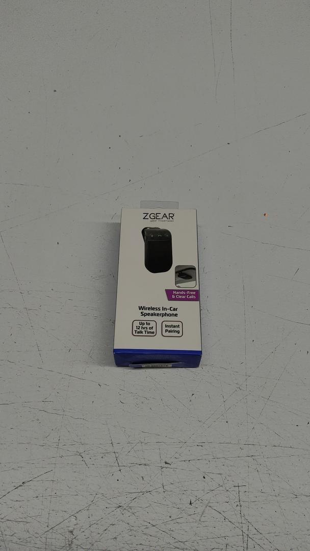 ZGEAR WIRELESS IN-CAR SPEAKERPHONE RARE NEW IN BOX Bluetooth Rechargeable Audio