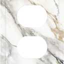White Grey Marble Outlet Covers Decorative Gray Light Switch Cover Wall Plate Electrical Faceplate Lightswitch Electric for Bedroom Kitchen Bathroom Size 5" X 3"