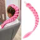 Getgal Pink Hair Extensions 24inch Pre Braiding Hair Synthetic Braid Ponytail Hair For Halloween Costume Cosplay24inch Ponytail Pink