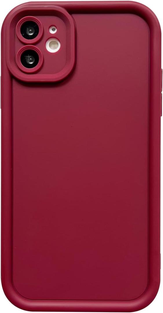 Puxicu Slim Case for iPhone 11, Enhanced Camera Protection, Shockproof Skin-Friendly Touch Soft Case Cover for iPhone 11 Phone 6.1 inch, Burgundy