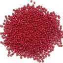 Perlin Glass Seed Beads 3mm 8/0 Round Mini Small Pony Beads 3300pcs for Making Earrings Bracelets Pendants Waist Jewelry DIY Handmade Opaque Color Kit (Red)
