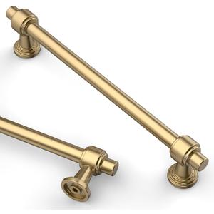 Asidrama 10 Pack 6.3 Inch(160mm) Champagne Bronze Cabinet pulls Kitchen Cabinet Handles, Cabinet Pulls Kitchen Cabinet Hardware for Cupboard Drawer Pulls