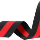 PATIKIL 1.6" Black Red Striped Grosgrain Ribbon, 10 Yard Polyester Fabric Stripe Craft Ribbon Double Faced Design for Bow Gift Wrapping DIY Making Christmas Decorations