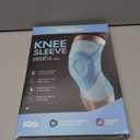 Welnove Knee Brace Sleeves for Pain Relief - Compression Knee Support with Side Stabilizers & Patella Gel Pad for Women, Men - Ideal for Workout, Joint Pain, Runner, Climbing - (2 Pack Blue) (Medium)