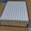 Spampur Peg Board, 8 Pack Metal Pegboard Panels with 50 Hooks, White Pegboards Wall Organizer, Peg Board for Walls Home, Garage Tool Storage, Office Organization, Craft Room,Christmas Gifts (16x12"- 8 Pcs)