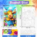 2 x Yunnuo Highland Cow Paint by Numbers Kit for Adults with Frame,Flowers Painting by Numbers for Beginners in Colorful Box,8W x 12L Canvas Small Paint by Number Kits for Home Wall Decor