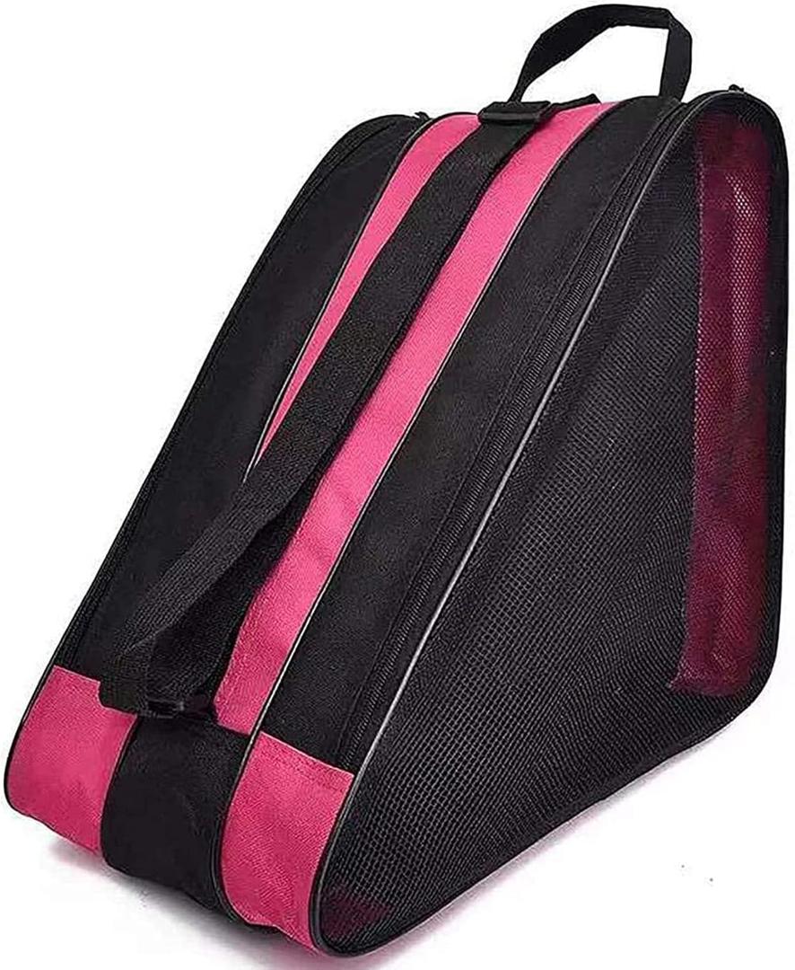 Skate Bags, Great for Roller Skates, Ice Skates, Quad Skates, Inline Skates, Rollerblade, Figure Skates, Ice Hockey Skate - Skate Accessories for Kids and Adults (Rose)