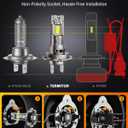 Termitor 2026 New Gen H7 Light Bulbs, High-Performance Bright 70000LM 14X With 18CSP Chips, 1:1 Mini Size Plug-N-Play No Adapter, 10 Years Lifespan IP68, Light Kit Pack of 2